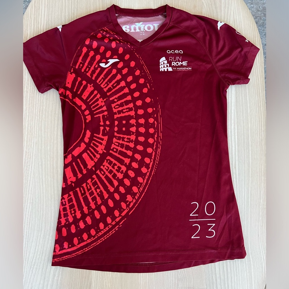 Rome marathon workout shirt.